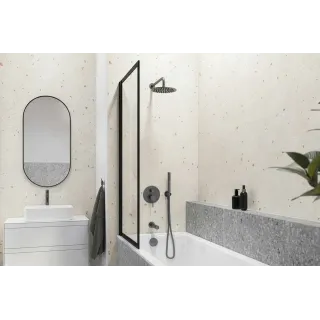 Excellent PI zestaw prysznicowo-wannowy podtynkowy 3 funkcyjny, z deszczownicą 25 cm, grafit szczotkowany AREX.SET.1247AB