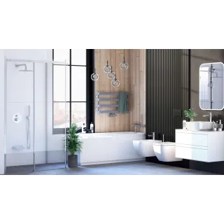 Excellent PI zestaw prysznicowo-wannowy podtynkowy 3 funkcyjny, termostatyczny z deszczownicą 25 cm, chrom AREX.SET.1248CR