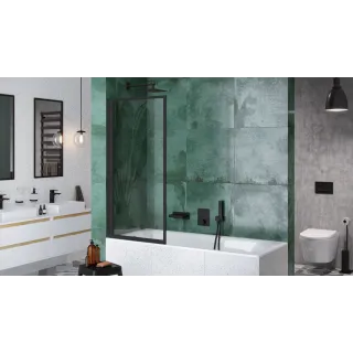 Excellent Krotos zestaw prysznicowo-wannowy podtynkowy z deszczownicą 20x30cm 3 funkcyjny, czarny mat AREX.SET.8046BL