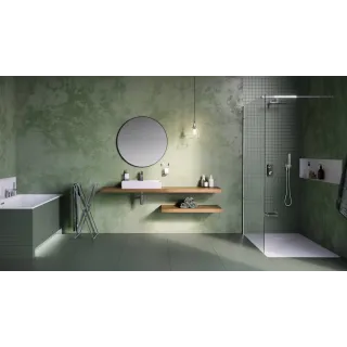 Excellent Krotos zestaw prysznicowo-wannowy podtynkowy z deszczownicą 20x30cm 3 funkcyjny, chrom AREX.SET.8046CR