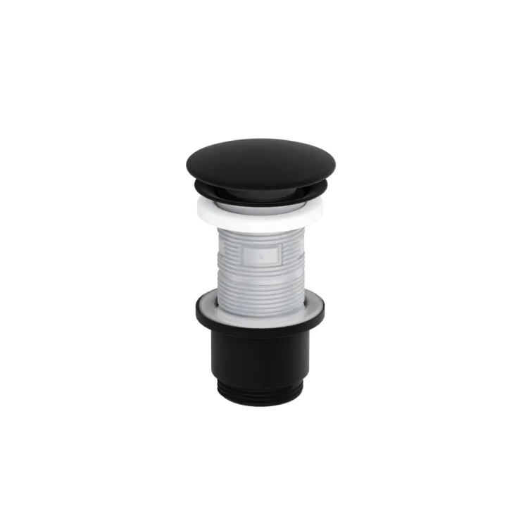 Excellent Design Korek klik-klak umywalkowo bidetowy, korpus czarny mat, pokrywa ceramiczna czarna ARIN.1485.K.01.BLMBL