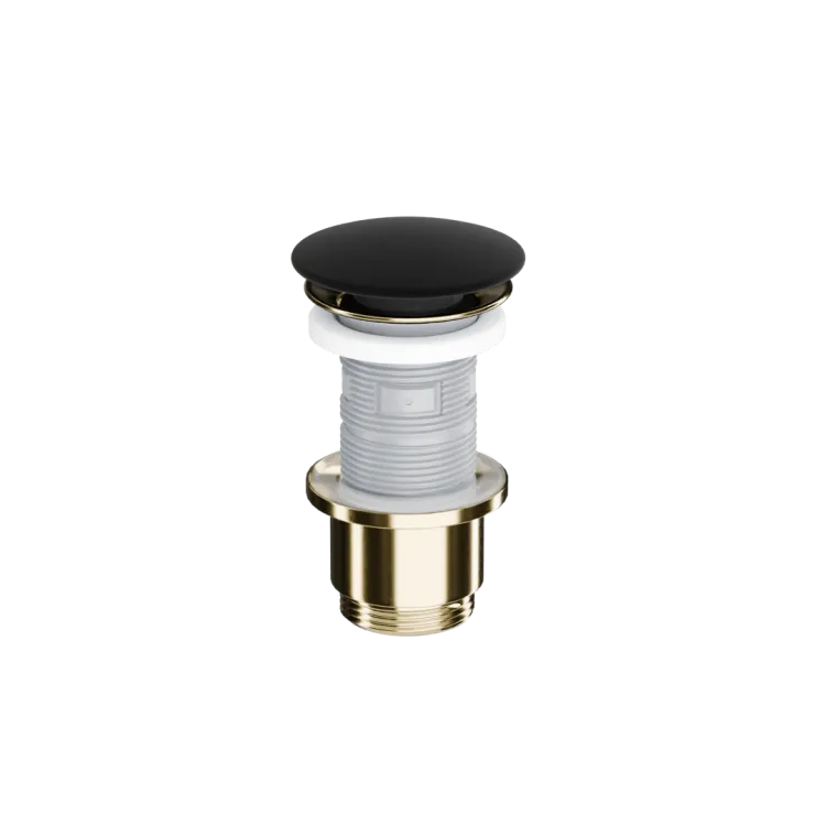 Excellent Design Korek klik-klak umywalkowo bidetowy, korpus złoty połysk, pokrywa ceramiczna czarna ARIN.1485.K.01.BLMGL