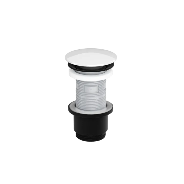 Excellent Design Korek klik-klak umywalkowy, korpus czarny mat, pokrywa ceramiczna biała ARIN.1485.K.01.WHBL