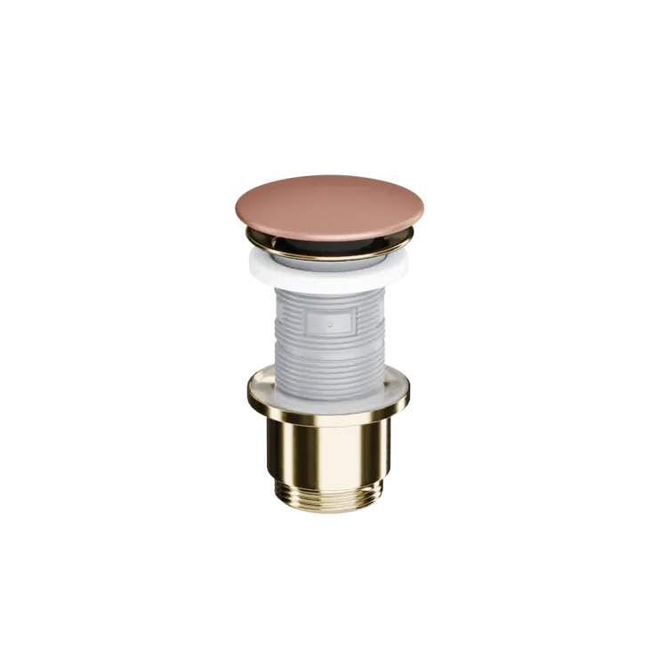 Excellent Design Korek klik-klak umywalkowo bidetowy, korpus złoty polysk, pokrywa ceramiczna terracotta mat ARIN.1485.K.01.TEMG