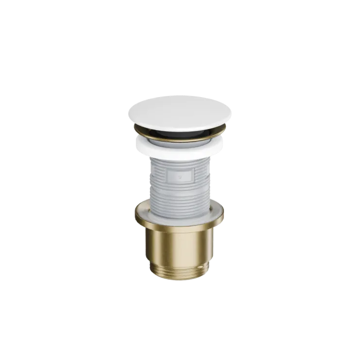 Excellent Design Korek klik-klak umywalkowo bidetowy, korpus złoty szczotkowany, pokrywa ceramiczna biały mat ARIN.1485.K.01.WHM