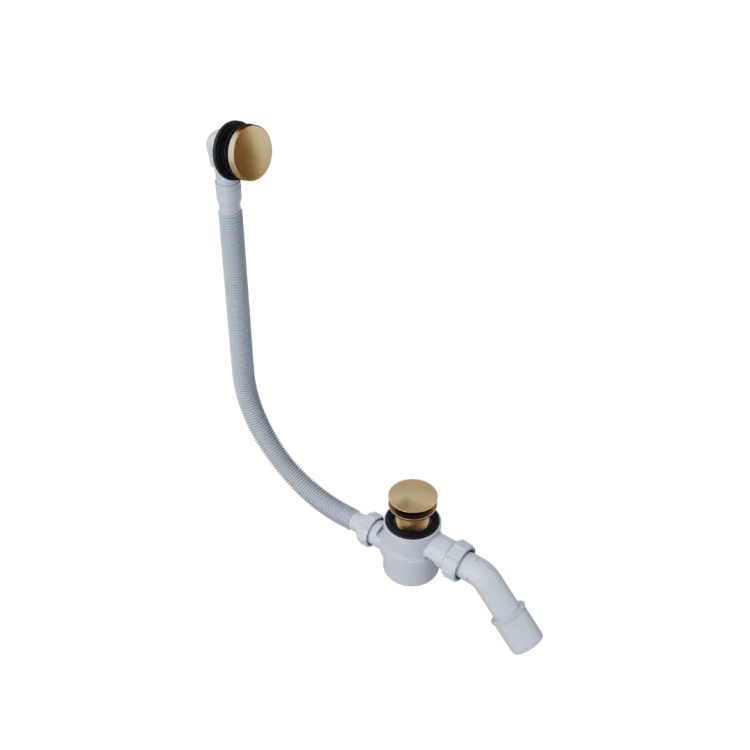 Excellent Moli syfon wannowy czyszczony od góry rozmiar do każdej wanny, miedziany szczotkowany ARIN.3210CB