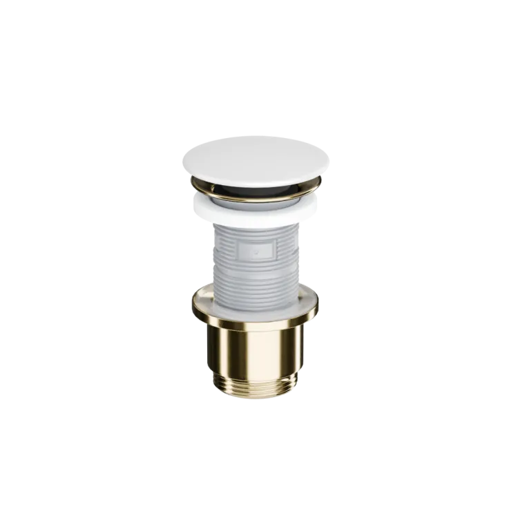 Excellent Design Korek klik-klak umywalkowy, korpus złoty połysk, pokrywa ceramiczna śnieżnobiały ARIN.1485.K.02.WHGL