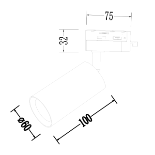 Oprawa Pipe Track Czarny 1xGU10 ML1153