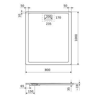 Excellent Lavano brodzik prostokątny 100x80 cm kompozytowy, biały BREX.1103.100.080.WHN