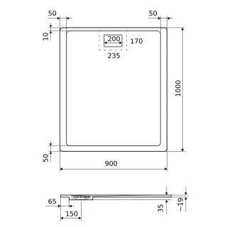 Excellent Lavano brodzik prostokątny 100x90 cm kompozytowy, biały BREX.1103.100.090.WHN