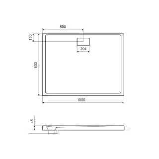 Excellent Zero brodzik prostokątny 100x80 cm akrylowy, niski, biały BREX.1203.100.080.WHN