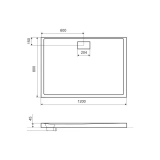 Excellent Zero brodzik prostokątny 120x80 cm akrylowy, niski, biały BREX.1203.120.080.WHN