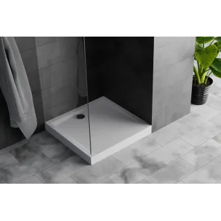 Excellent Forma Compact X brodzik kwadratowy 80x80 cm struktura, wysoki, czarny mat BREX.1402.080.080.BLC