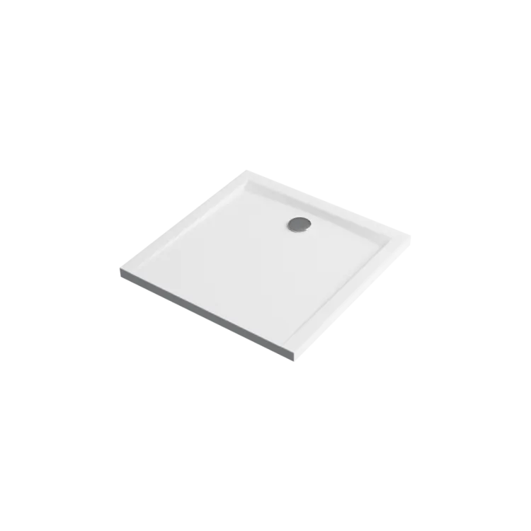 Excellent Forma X brodzik kwadratowy 90x90 cm struktura, niski, biały mat BREX.1402.090.090.WHN