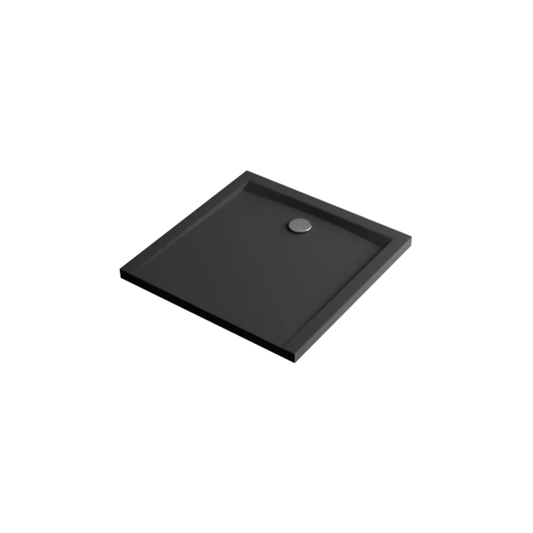 Excellent Forma X brodzik kwadratowy 90x90 cm struktura, niski, czarny mat BREX.1402.090.090.BLN