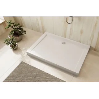 Excellent Forma Compact X brodzik prostokątny 120x90 cm struktura, wysoki, biały mat BREX.1403.120.090.WHC