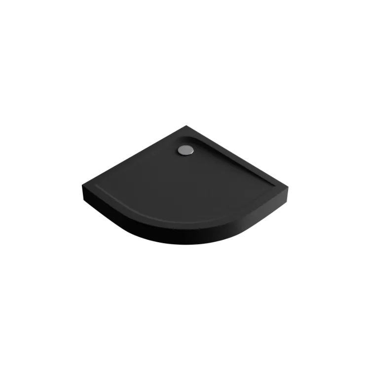 Excellent Sense Compact X brodzik półokrągły 80x80 cm struktura, wysoki, czarny mat BREX.1404.080.080.BLC