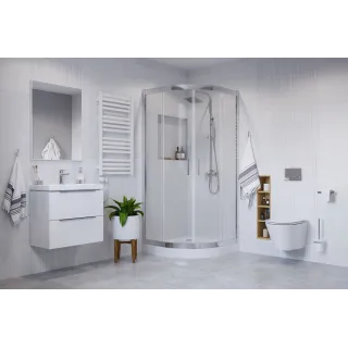 Excellent Sense Compact brodzik półokrągły 80x80 cm wysoki, biały połysk BREX.SEN08WHC