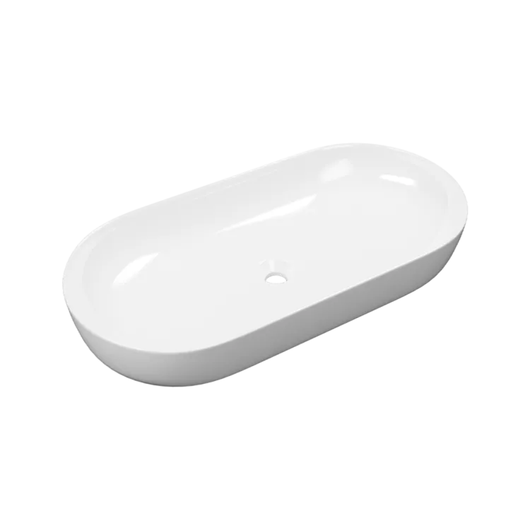 Actima Jima umywalka nablatowa 82x41 cm owalna, biały połysk CEAC.2001.820.WH