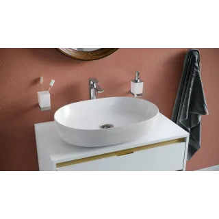 Actima Jima umywalka nablatowa 61x41 cm owalna, biały połysk CEAC.2001.615.WH