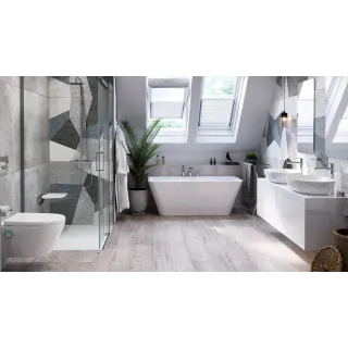 Actima Jima umywalka nablatowa 61x41 cm owalna, biały połysk CEAC.2001.615.WH