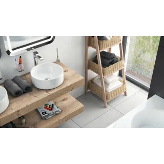 Actima Ovia umywalka nablatowa 36 cm okrągła, biały połysk CEAC.2501.WH