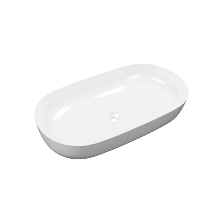 Excellent Jima umywalka nablatowa 71x41 cm owalna, biały połysk CEAC.2001.710.WH