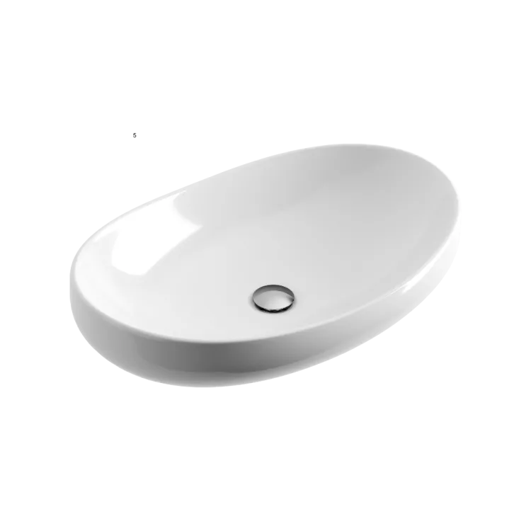 Actima Filina 2.0 umywalka nablatowa 63x42 cm owalna, biały połysk CEAC.630.420.WH