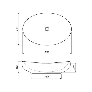 Actima Filina 2.0 umywalka nablatowa 63x42 cm owalna, biały połysk CEAC.630.420.WH