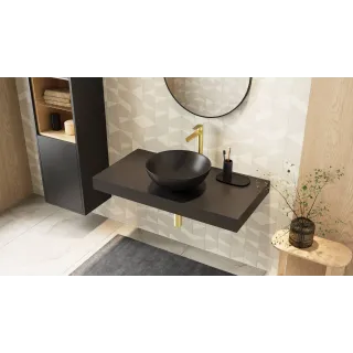 Actima Luqa umywalka nablatowa 40 cm okrągła, grafit mat CEAC.6401.400.GRM