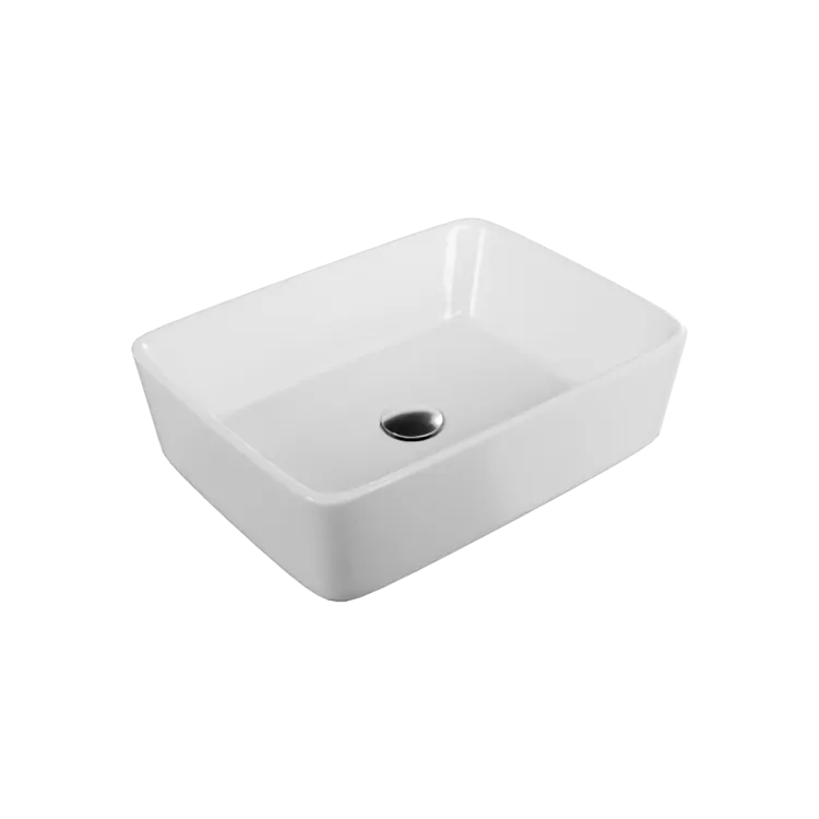 Excellent Forka 2.0 umywalka nablatowa 48x37 cm prostokątna, biały połysk CEAC.3402.480.WH