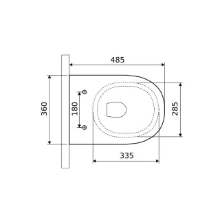 Excellent Doto D 48 miska WC 48 cm wisząca bezrantowa z deską wolnoopadającą, biały połysk CEEX.1404.485.WH