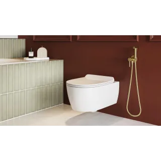 Excellent Doto D 54 Spin 360 miska WC 54 cm wisząca, bezrantowa z deską wolnoopadającą, biały połysk CEEX.1403.545.WH