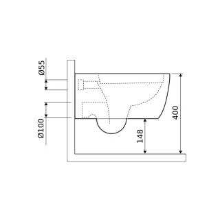Excellent Doto D 48 miska WC 48 cm wisząca bezrantowa z deską wolnoopadającą, biały połysk CEEX.1404.485.WH