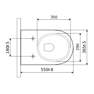 Excellent Doto D 54 miska WC 54 cm wisząca bezrantowa z deską wolnoopadającą, biały połysk CEEX.1404.545.WH