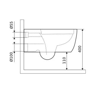 Excellent Doto D 54 Spin 360 miska WC 54 cm wisząca, bezrantowa z deską wolnoopadającą, biały połysk CEEX.1403.545.WH