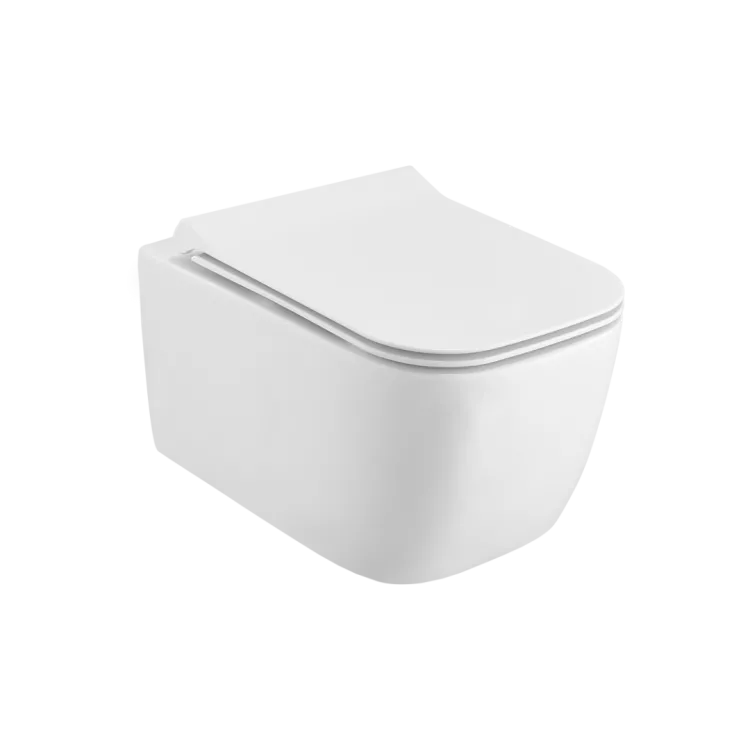 Excellent Doto S 49 miska WC 49 cm wisząca bezrantowa z deską wolnoopadającą, biały połysk CEEX.1609.495.WH