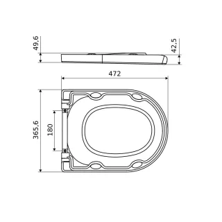 Excellent Doto Classic deska sedesowa wolnoopadająca, biały połysk CEEX.1505.545.WH