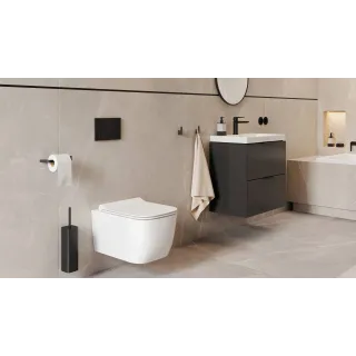 Excellent Doto S 49 miska WC 49 cm wisząca bezrantowa z deską wolnoopadającą, biały połysk CEEX.1609.495.WH