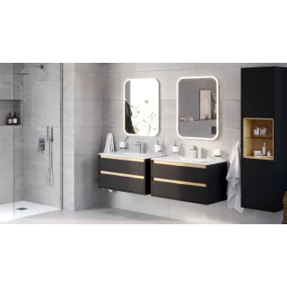 Excellent As umywalka meblowa 81x46,5 cm prostokątna z otworem na baterię, biały połysk CEEX.3617.800.WH