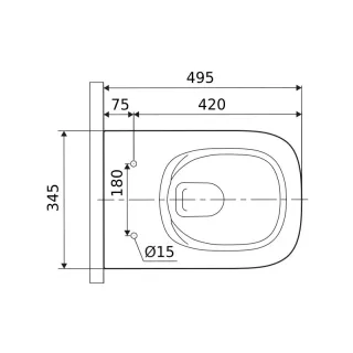Excellent Doto S 49 miska WC 49 cm wisząca bezrantowa z deską wolnoopadającą, biały połysk CEEX.1609.495.WH