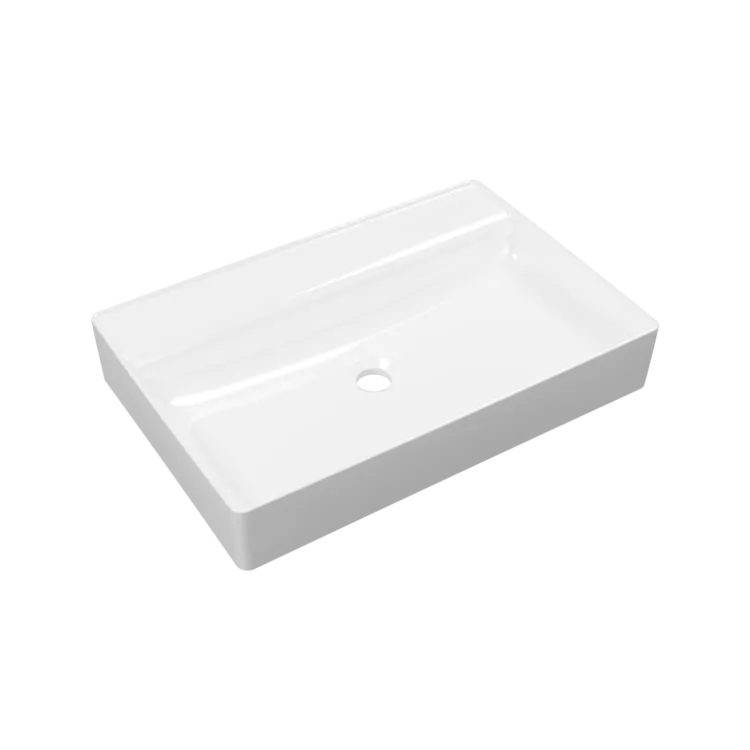 Excellent Rima 2.0 umywalka nablatowa 60x40 cm prostokątna bez otworu na baterię, biały połysk CEEX.4902.600.WH