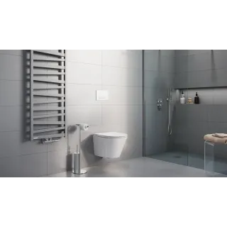 Excellent Joker miska WC 47 cm wisząca bezrantowa z deską wolnoopadającą, biały połysk CENL.4504.470.WH