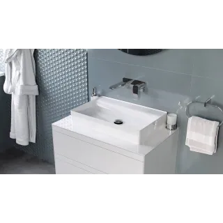 Excellent Rima 2.0 umywalka nablatowa 60x40 cm prostokątna bez otworu na baterię, biały połysk CEEX.4902.600.WH