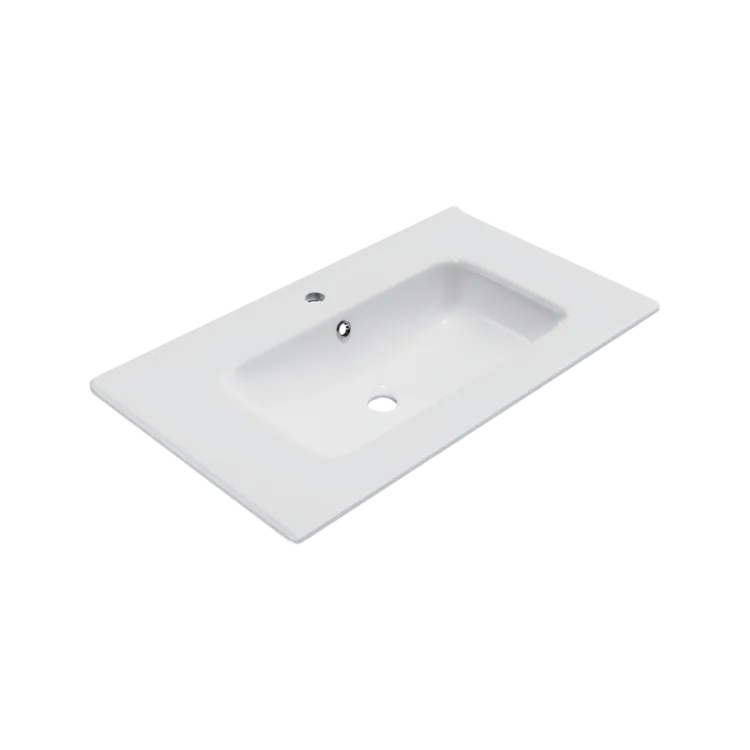 Excellent Pik umywalka meblowa 81x46,5 cm prostokątna z otworem na baterię, biały połysk CEEX.6517.800.WH