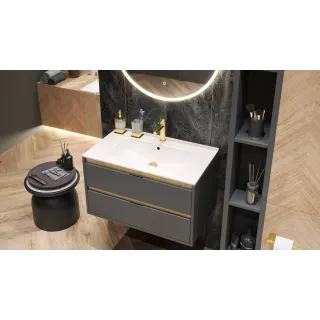 Excellent Pik umywalka meblowa 81x46,5 cm prostokątna z otworem na baterię, biały połysk CEEX.6517.800.WH