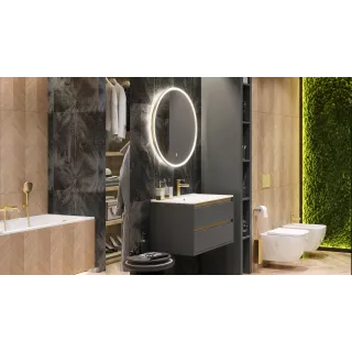 Excellent Pik umywalka meblowa 81x46,5 cm prostokątna z otworem na baterię, biały połysk CEEX.6517.800.WH