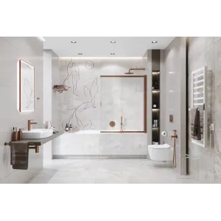 Excellent Oceana umywalka wisząca 60x41 cm owalna z otworem na baterię, biały połysk CEEX.6719.600.WH