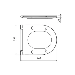 Excellent Joker deska sedesowa wolnoopadająca slim, biały połysk CENL.4515.470.WH
