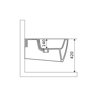 Excellent Quadra bidet wiszący biały połysk CESD.BDSQD